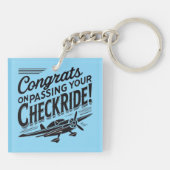 Gefeliciteerd met het passeren van je checklist! sleutelhanger (Achterkant)