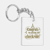 Gefeliciteerd met het passeren van je checklist! sleutelhanger (Voorkant Links)