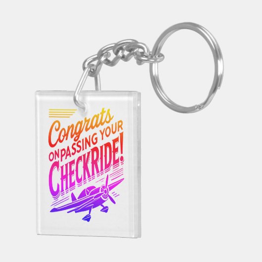 Gefeliciteerd met het passeren van je checklist! sleutelhanger (Achterkant Rechts)
