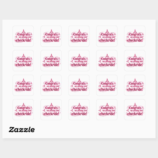 Gefeliciteerd met het passeren van je checklist! vierkante sticker (Vel)