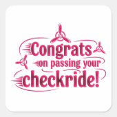 Gefeliciteerd met het passeren van je checklist! vierkante sticker (Voorkant)