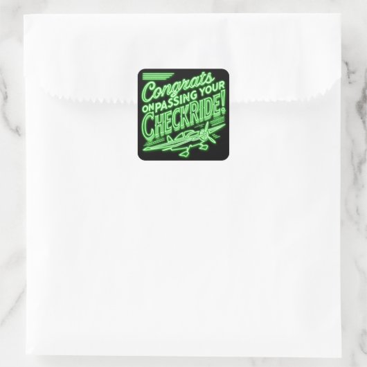Gefeliciteerd met het passeren van je checklist! vierkante sticker (Tas)