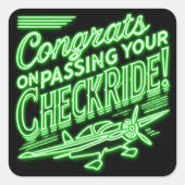 Gefeliciteerd met het passeren van je checklist! vierkante sticker (Voorkant)