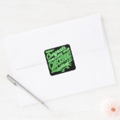 Gefeliciteerd met het passeren van je checklist! vierkante sticker (Envelop)