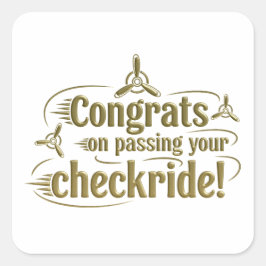 Gefeliciteerd met het passeren van je checklist! vierkante sticker