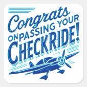 Gefeliciteerd met het passeren van je checklist! vierkante sticker (Voorkant)