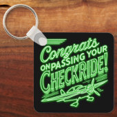 Gefeliciteerd met het passeren van je checkride! s sleutelhanger (Voorkant)