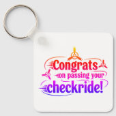 Gefeliciteerd met het passeren van je checkride! s sleutelhanger (Voorkant)