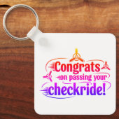 Gefeliciteerd met het passeren van je checkride! s sleutelhanger (Voorkant)