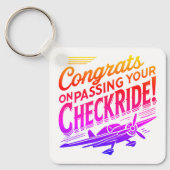Gefeliciteerd met het passeren van je checkride! s sleutelhanger (Voorkant)