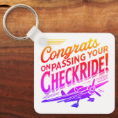 Gefeliciteerd met het passeren van je checkride! s sleutelhanger (Voorkant)