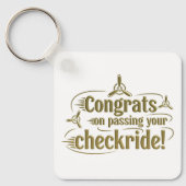 Gefeliciteerd met het passeren van je checkride! s sleutelhanger (Voorkant)