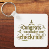 Gefeliciteerd met het passeren van je checkride! s sleutelhanger (Voorkant)