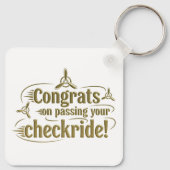 Gefeliciteerd met het passeren van je checkride! s sleutelhanger (Achterkant)