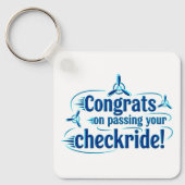 Gefeliciteerd met het passeren van je checkride! s sleutelhanger (Voorkant)