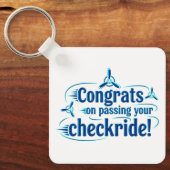 Gefeliciteerd met het passeren van je checkride! s sleutelhanger (Voorkant)