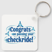 Gefeliciteerd met het passeren van je checkride! s sleutelhanger (Achterkant)