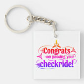Gefeliciteerd met het passeren van je checkride! s sleutelhanger (Voorkant)