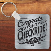Gefeliciteerd met het passeren van je checkride! s sleutelhanger (Voorkant)