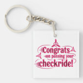 Gefeliciteerd met het passeren van je checkride! s sleutelhanger (Voorkant)
