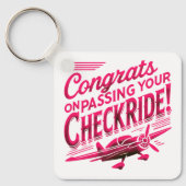 Gefeliciteerd met het passeren van je checkride! s sleutelhanger (Voorkant)