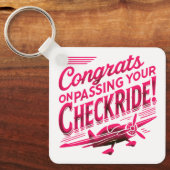 Gefeliciteerd met het passeren van je checkride! s sleutelhanger (Voorkant)