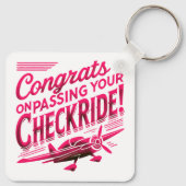 Gefeliciteerd met het passeren van je checkride! s sleutelhanger (Achterkant)
