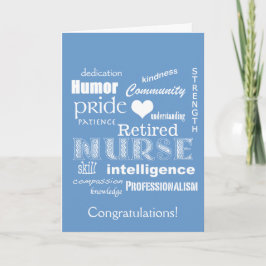 Gefeliciteerd met het pensioen van de verpleegkund kaart
