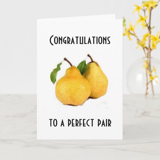 GEFELICITEERD MET HET "PERFECTE PAAR" KAART (Gele Bloem)