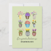 Gefeliciteerd met het planten van nieuwe wortels n kaart (Voorkant)