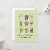 Gefeliciteerd met het planten van nieuwe wortels n kaart (Voorkant / Achterkant in situ)