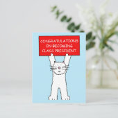 Gefeliciteerd met het President van de Klasse word Briefkaart (Staand voorkant)