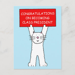 Gefeliciteerd met het President van de Klasse word Briefkaart