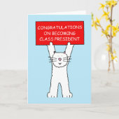 Gefeliciteerd met het President van de Klasse word Kaart (Gele Bloem)