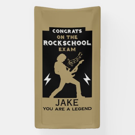 Gefeliciteerd met het Rock Guitar examen Spandoek (Verticaal)