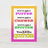 Gefeliciteerd met het rookvrij worden kaart (Voorkant)