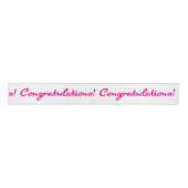 Gefeliciteerd met het roze Casual script Grosgrain Lint (Voorkant)