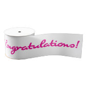 Gefeliciteerd met het roze Casual script Grosgrain Lint (Spoel)