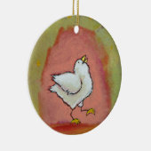 Gefeliciteerd met het schilderen van kip leuke mod keramisch ornament (Rechts)