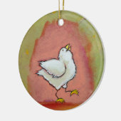 Gefeliciteerd met het schilderen van kip leuke mod keramisch ornament (Links)