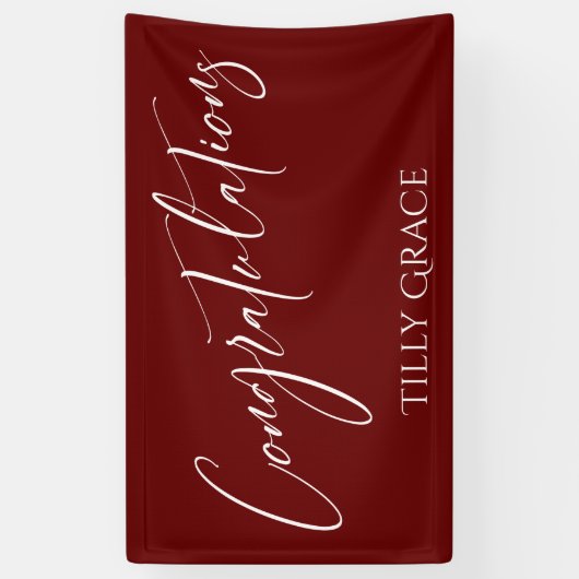 Gefeliciteerd met het schrijven van Typografie Bur Spandoek (Verticaal)