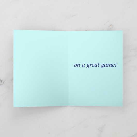 Gefeliciteerd met het spel met bal en bat kaart (Binnen)