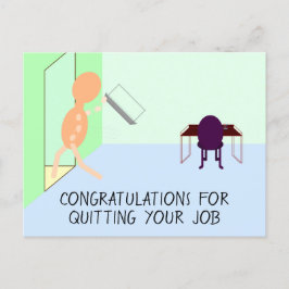 Gefeliciteerd met het Stoppen met Je Werk - Nod No Briefkaart