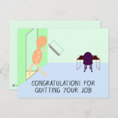 Gefeliciteerd met het Stoppen met Je Werk - Nod No Briefkaart (Voorkant / Achterkant)