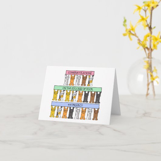 Gefeliciteerd met het succes van je 4-H-project Kaart (Gele Bloem)