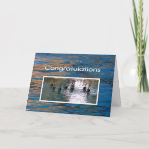 Gefeliciteerd met het synchroonzwemmen kaart