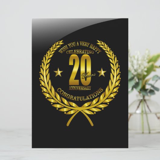 Gefeliciteerd met het twintigste Jubileum (Staand voorkant)