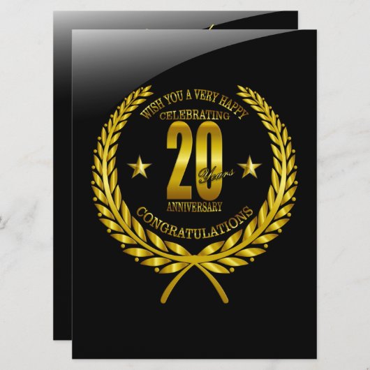 Gefeliciteerd met het twintigste Jubileum (Voorkant / Achterkant)