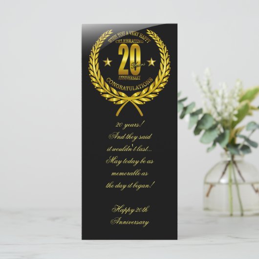 Gefeliciteerd met het twintigste Jubileum (Staand voorkant)