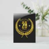 Gefeliciteerd met het twintigste Jubileum Briefkaart (Staand voorkant)